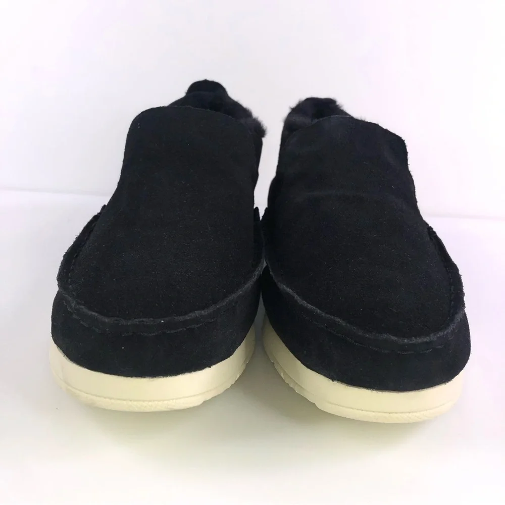 Sperry Mens Moc Sider Black Suede Lined Slip on Boots Shoes STS23724 Size 10.5M